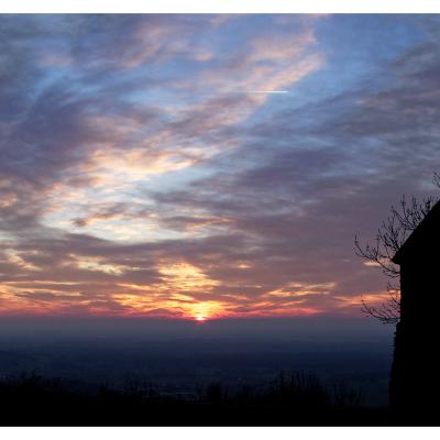Coucher de soleil panoramique