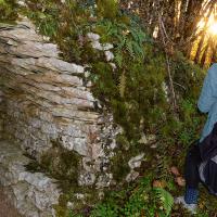 Cabane au coucher du soleil